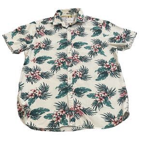 Cactus Man Ricky Singh Shirt Men's Size Large Floral Multicolor Short Sleeve B/U